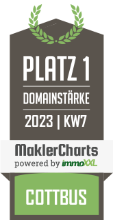 MaklerCharts KW 06/2023 - Knerich Immobilien ist bester Makler in Cottbus
