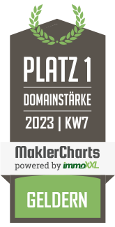 MaklerCharts KW 06/2023 - Eck & Company Immobilien GmbH ist bester Makler in Geldern