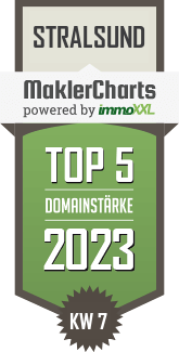 MaklerCharts KW 06/2023 - Das Immodock ist TOP-5-Makler in Stralsund