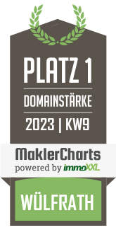 MaklerCharts KW 08/2023 - Immobilien Stahl ist bester Makler in Wülfrath