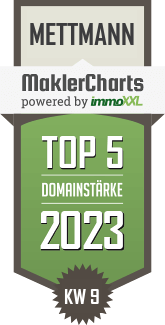 MaklerCharts KW 08/2023 - Top Living Immobilien ist TOP-5-Makler in Mettmann