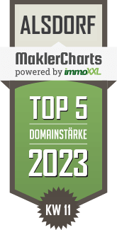 MaklerCharts KW 10/2023 - Wedow Immobilien ist TOP-5-Makler in Alsdorf