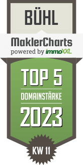 MaklerCharts KW 10/2023 - Gesellschaft f�r Bauen und Wohnen mbH ist TOP-5-Makler in B�hl