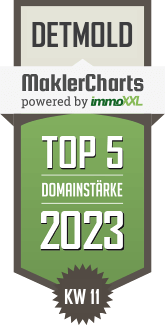 MaklerCharts KW 10/2023 - Martin Knehe Immobilien e.K. ist TOP-5-Makler in Detmold