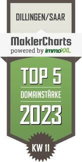 MaklerCharts KW 10/2023 - RE/MAX Prestige ist TOP-5-Makler in Dillingen/Saar