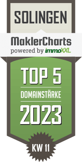 MaklerCharts KW 10/2023 - Koppenhagen Immobilien ist TOP-5-Makler in Solingen