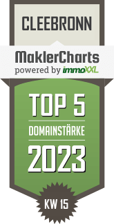 MaklerCharts KW 14/2023 - Clever Immobilien GmbH ist TOP-5-Makler in Cleebronn