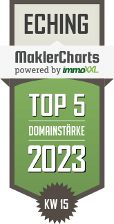 MaklerCharts KW 14/2023 - Hausverwaltung und Immobilien NORD GmbH ist TOP-5-Makler in Eching