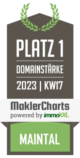 MaklerCharts KW 16/2023 - Stckenschneider Immobilien ist bester Makler in Maintal