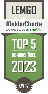 MaklerCharts KW 16/2023 - Pro Immobilien GmbH ist TOP-5-Makler in Lemgo