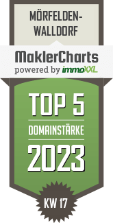MaklerCharts KW 16/2023 - von Gagern Immobilien GmbH ist TOP-5-Makler in Mrfelden-Walldorf