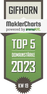 MaklerCharts KW 18/2023 - Thomas Schilling PROJEKTENTWICKLUNG & IMMOBILIEN ist TOP-5-Makler in Gifhorn