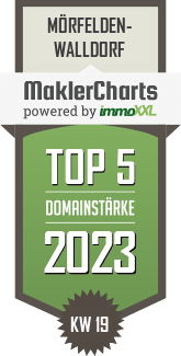 MaklerCharts KW 18/2023 - von Gagern Immobilien GmbH ist TOP-5-Makler in Mrfelden-Walldorf