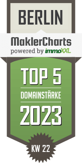 MaklerCharts KW 21/2023 - BERLIN FIRST GmbH ist TOP-5-Makler in Berlin