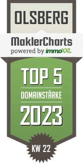 MaklerCharts KW 21/2023 - AF Immobilien ist TOP-5-Makler in Olsberg