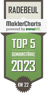 MaklerCharts KW 21/2023 - PS Immobilien Radebeul ist TOP-5-Makler in Radebeul