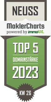 MaklerCharts KW 25/2023 - Gemeinntzige Wohnungs-Genossenschaft e.G. Neuss ist TOP-5-Makler in Neuss