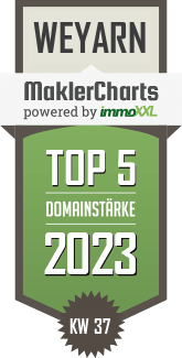 MaklerCharts KW 36/2023 - die raumverteiler immobilien GmbH ist TOP-5-Makler in Weyarn