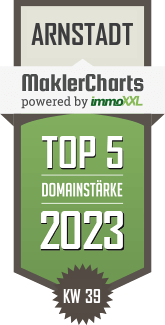 MaklerCharts KW 38/2023 - GB Immobilien ist TOP-5-Makler in Arnstadt
