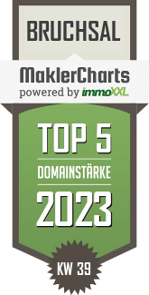 MaklerCharts KW 38/2023 - Schrrer & Fleischer Immobilien GmbH & Co. KG ist TOP-5-Makler in Bruchsal