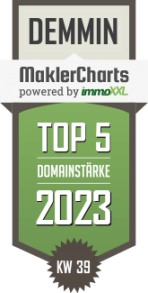 MaklerCharts KW 38/2023 - Dirk Bartz Immobilien e. K. ist TOP-5-Makler in Demmin