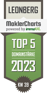 MaklerCharts KW 38/2023 - Bannasch Immobilien ist TOP-5-Makler in Leonberg