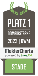 MaklerCharts KW 40/2023 - SCHWINGE IMMOBILIEN Martin J. Woitscheck e.K. ist bester Makler in Stade