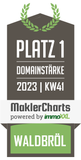 MaklerCharts KW 40/2023 - Gentsch Immobilien ist bester Makler in Waldbrl
