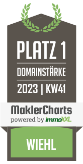 MaklerCharts KW 40/2023 - Immobilien Christian Borch ist bester Makler in Wiehl