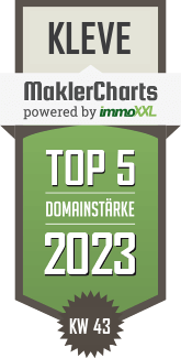 MaklerCharts KW 42/2023 - VERBEEK IMMOBILIEN ist TOP-5-Makler in Kleve