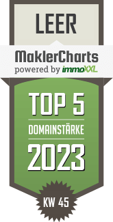 MaklerCharts KW 44/2023 - TDV Immobilien ist TOP-5-Makler in Leer
