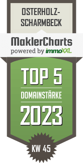 MaklerCharts KW 44/2023 - LBS Norddeutsche Landesbausparkasse Berlin  Hannover ist TOP-5-Makler in Osterholz-Scharmbeck