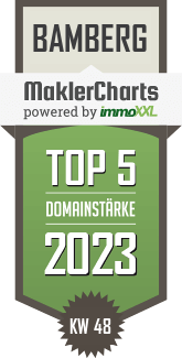 MaklerCharts KW 47/2023 - Immobilien Heinze ist TOP-5-Makler in Bamberg