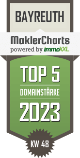 MaklerCharts KW 47/2023 - Immobilienservice Giera ist TOP-5-Makler in Bayreuth