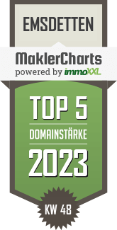 MaklerCharts KW 47/2023 - MAIBACH IMMOBILIEN  ist TOP-5-Makler in Emsdetten