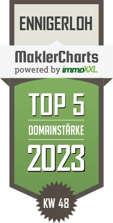 MaklerCharts KW 47/2023 - Schmacke-Immobilien GmbH ist TOP-5-Makler in Ennigerloh