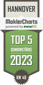 MaklerCharts KW 47/2023 - Volker von Wlfing Immobilien GmbH ist TOP-5-Makler in Hannover