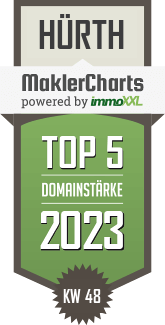 MaklerCharts KW 47/2023 - ZEIT & WERT Immobilien Maklersociett GmbH ist TOP-5-Makler in Hrth