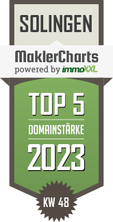 MaklerCharts KW 47/2023 - ECOS Immobilien IVD ist TOP-5-Makler in Solingen