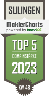 MaklerCharts KW 47/2023 - Kreissparkasse Grafschaft Diepholz ist TOP-5-Makler in Sulingen