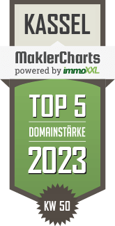 MaklerCharts KW 49/2023 - I.W.A.-Koschella Immobilien GmbH ist TOP-5-Makler in Kassel