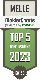 MaklerCharts KW 49/2023 - Arletta Piwek Immobilien ist TOP-5-Makler in Melle