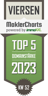 MaklerCharts KW 51/2023 - Gosebrink Immobilien ist TOP-5-Makler in Viersen