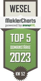 MaklerCharts KW 51/2023 - Rottbeck Immobilien OHG ist TOP-5-Makler in Wesel