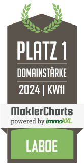 MaklerCharts KW 10/2024 - OstseeMakler GmbH ist bester Makler in Laboe