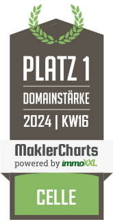 MaklerCharts KW 15/2024 - RE/MAX Immobilien Celle ist bester Makler in Celle