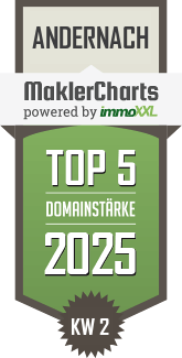 MaklerCharts KW 02/2025 - Kube Immobilien e.K. ist TOP-5-Makler in Andernach