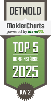 MaklerCharts KW 02/2025 - DEHRENDORF Immobilien ist TOP-5-Makler in Detmold