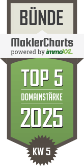 MaklerCharts KW 05/2025 - Siegbert Schuster Immobilien ist TOP-5-Makler in Bnde