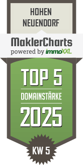 MaklerCharts KW 05/2025 - Nitschke Immobilien ist TOP-5-Makler in Hohen Neuendorf